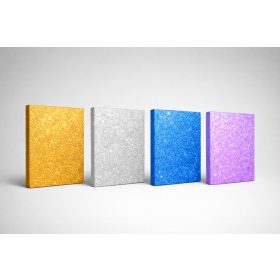 Feszített festővászon 15 x 15 cm glitteres