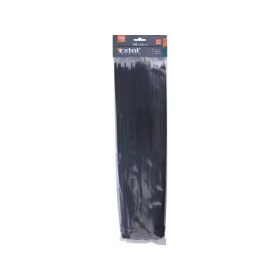   Gyorskötöző, kábelkötegelő fekete-4.8x380 mm, 100db (8856164)